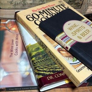 The Wine Lover Cooks With Wine, Sonoma Diet, 60-Minute Gourmet w Wine Journal